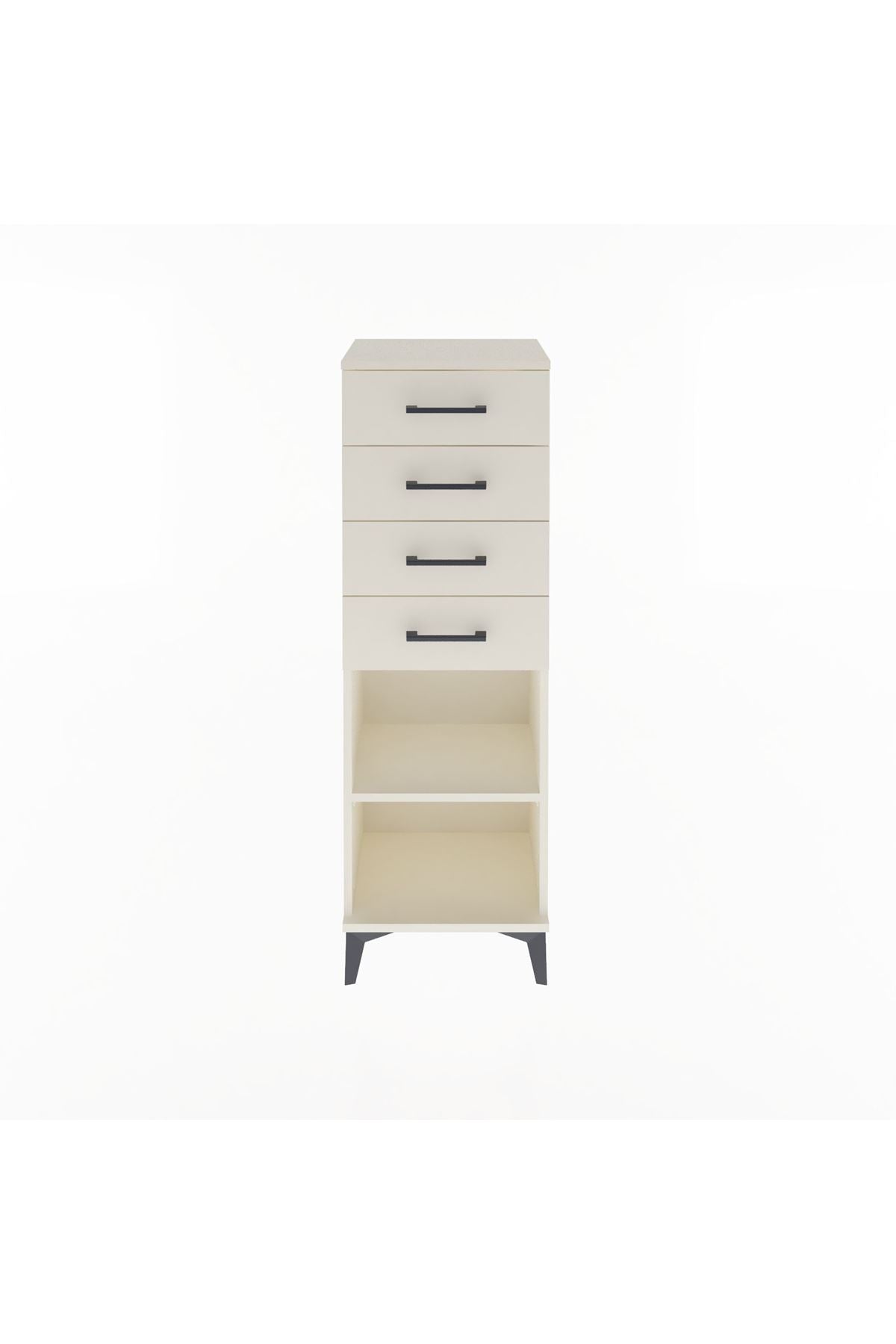 Arges Dolap Tek Raflı 4 Çekmeceli 44x30x134 - S16M073V1A