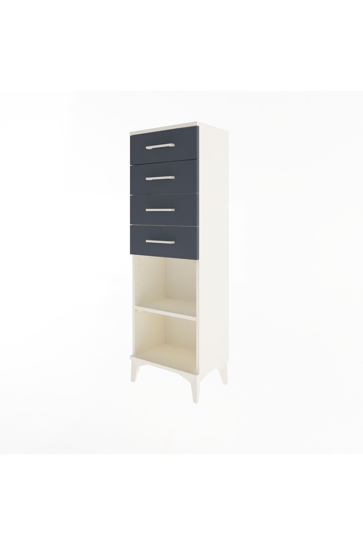Arges Dolap Tek Raflı 4 Çekmeceli 44x30x134 - S16M073V2A