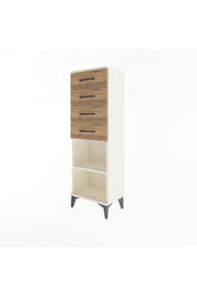 Arges Dolap Tek Raflı 4 Çekmeceli 44x30x134 - S16M073V3A