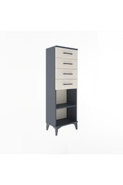 Arges Dolap Tek Raflı 4 Çekmeceli 44x30x134 - S16M073V4A