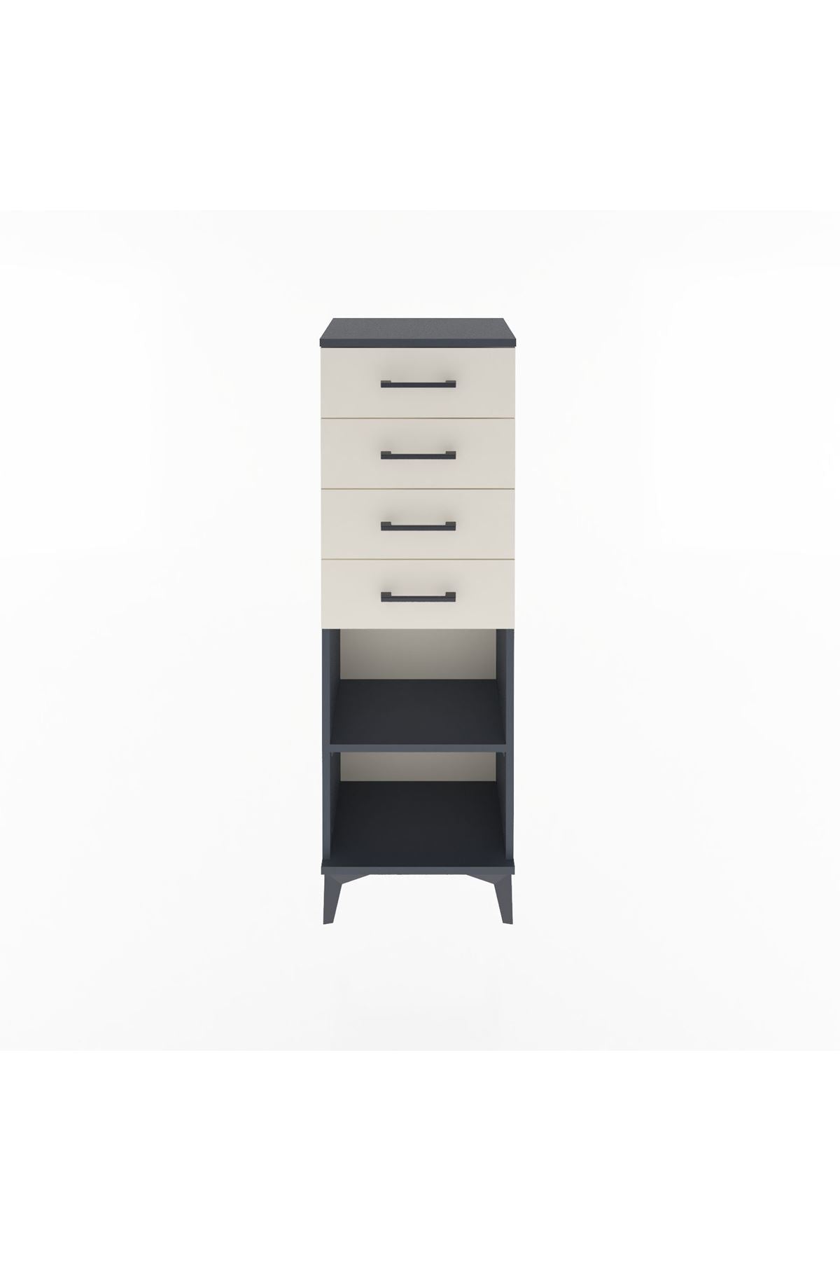 Arges Dolap Tek Raflı 4 Çekmeceli 44x30x134 - S16M073V4A