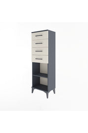 Arges Dolap Tek Raflı 4 Çekmeceli 44x30x134 - S16M073V4A