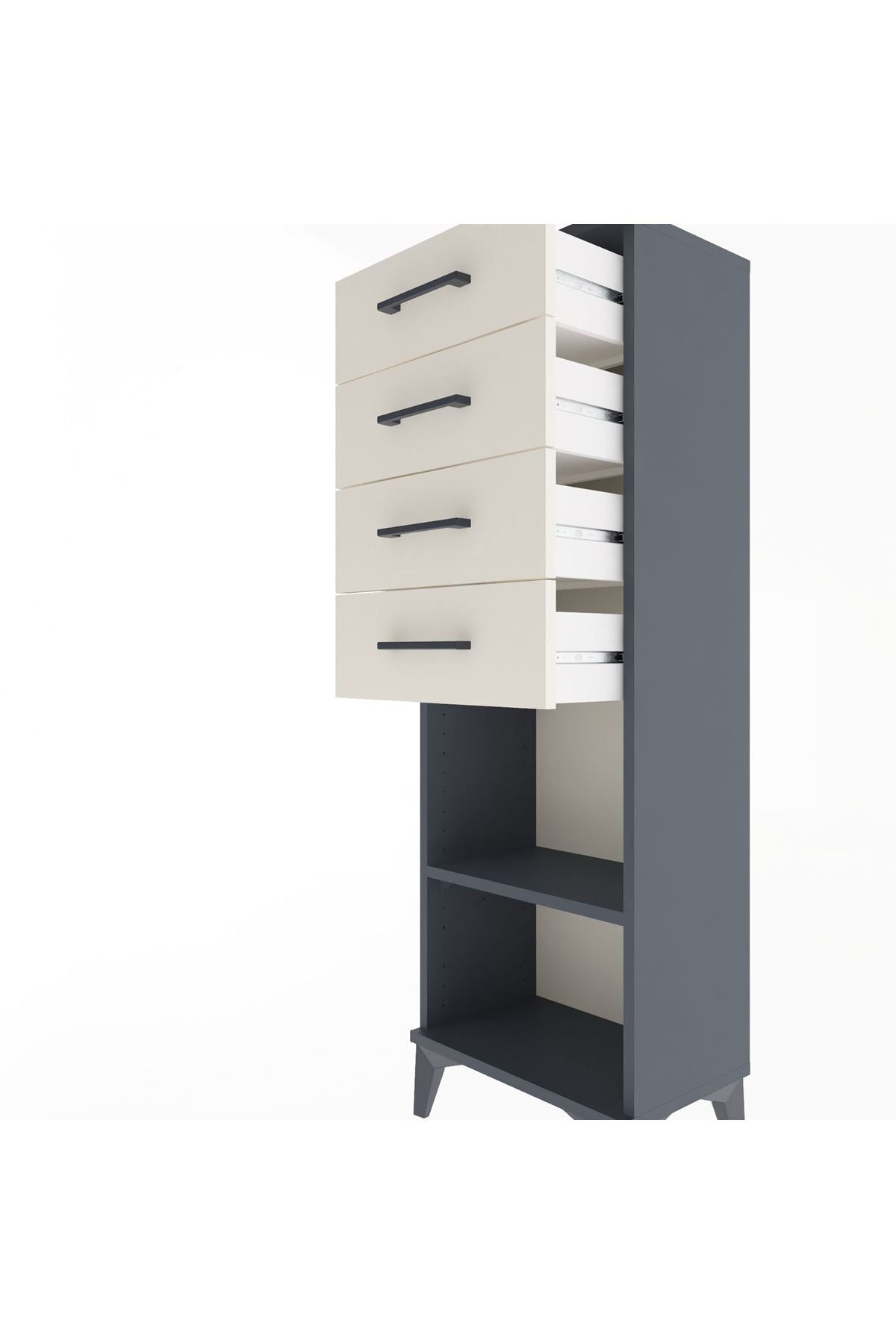 Arges Dolap Tek Raflı 4 Çekmeceli 44x30x134 - S16M073V4A