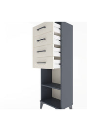 Arges Dolap Tek Raflı 4 Çekmeceli 44x30x134 - S16M073V4A