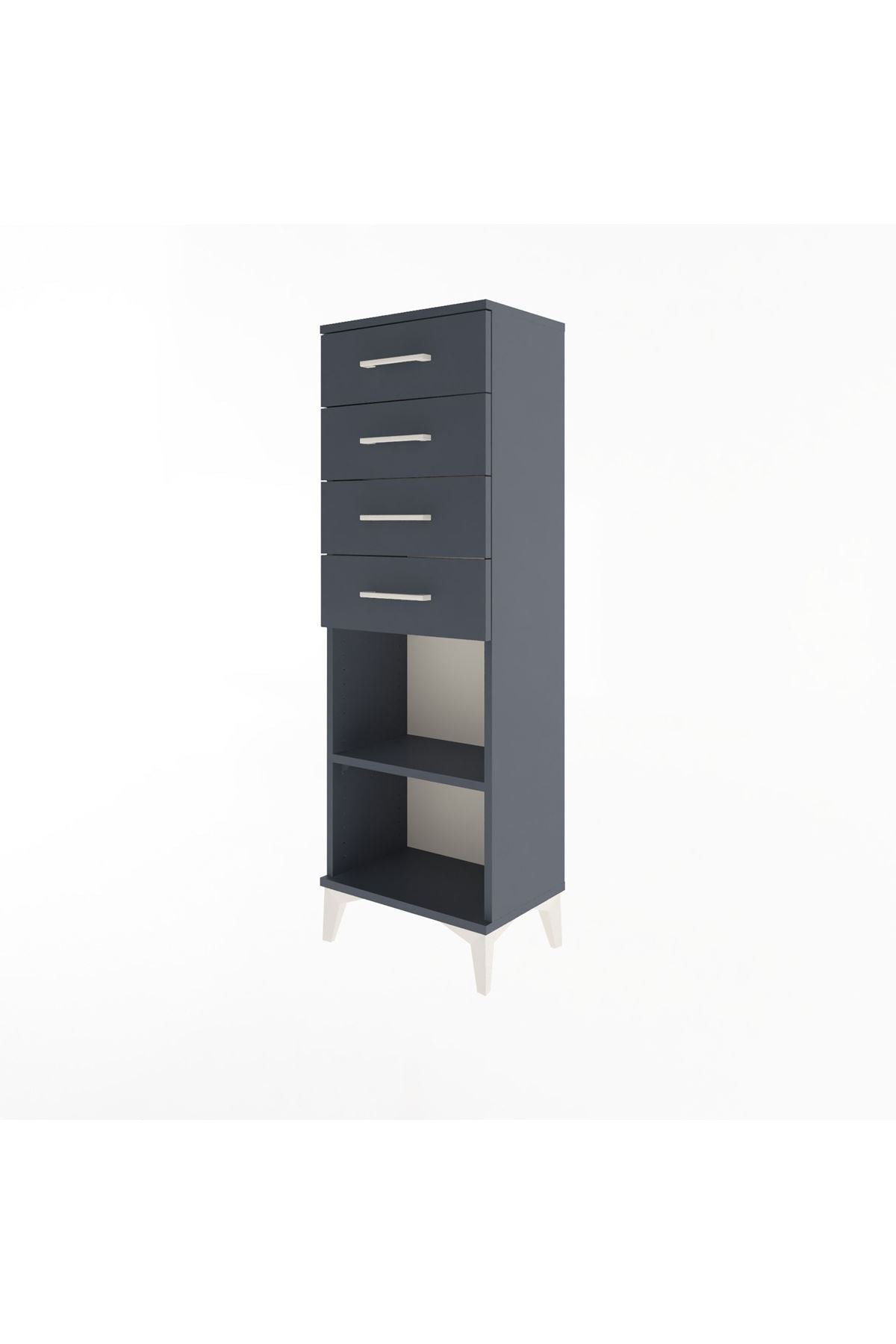 Arges Dolap Tek Raflı 4 Çekmeceli 44x30x134 - S16M073V5A