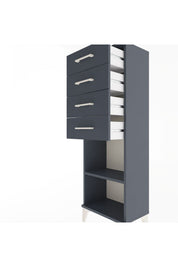 Arges Dolap Tek Raflı 4 Çekmeceli 44x30x134 - S16M073V5A