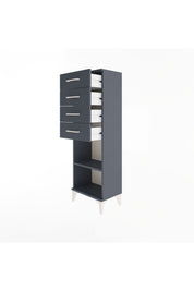 Arges Dolap Tek Raflı 4 Çekmeceli 44x30x134 - S16M073V5A