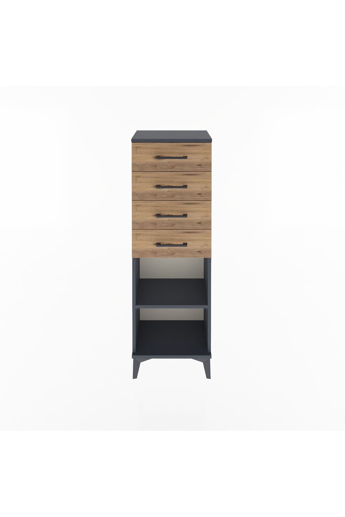 Arges Dolap Tek Raflı 4 Çekmeceli 44x30x134 - S16M073V6A