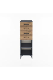 Arges Dolap Tek Raflı 4 Çekmeceli 44x30x134 - S16M073V6A