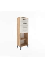 Arges Dolap Tek Raflı 4 Çekmeceli 44x30x134 - S16M073V7A