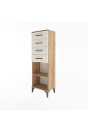 Arges Dolap Tek Raflı 4 Çekmeceli 44x30x134 - S16M073V7A