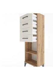 Arges Dolap Tek Raflı 4 Çekmeceli 44x30x134 - S16M073V7A