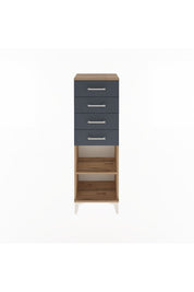 Arges Dolap Tek Raflı 4 Çekmeceli 44x30x134 - S16M073V8A