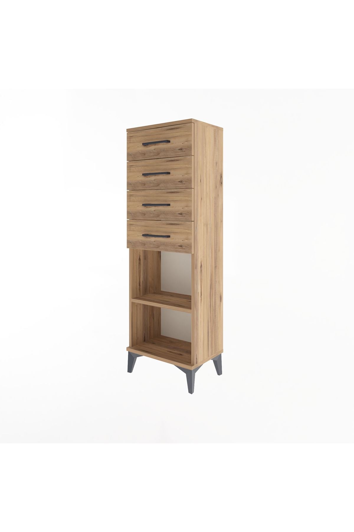 Arges Dolap Tek Raflı 4 Çekmeceli 44x30x134 - S16M073V9A