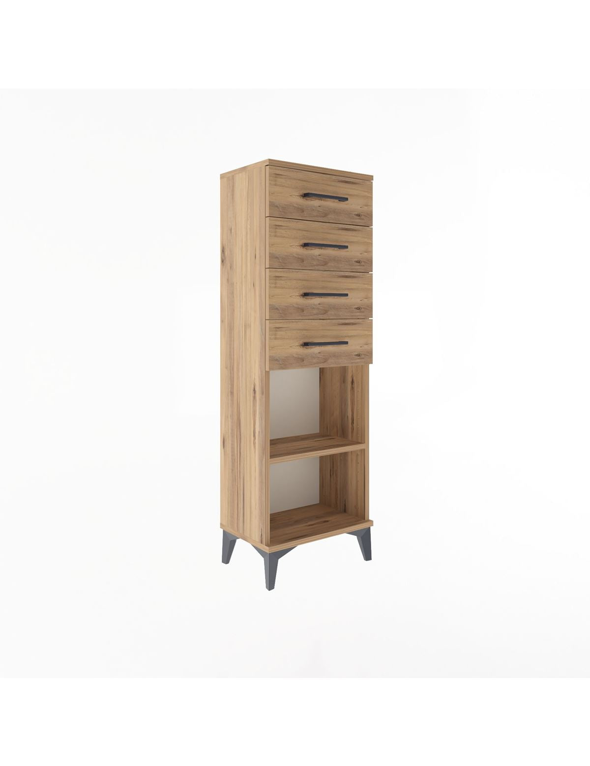 Arges Dolap Tek Raflı 4 Çekmeceli 44x30x134 - S16M073V9A
