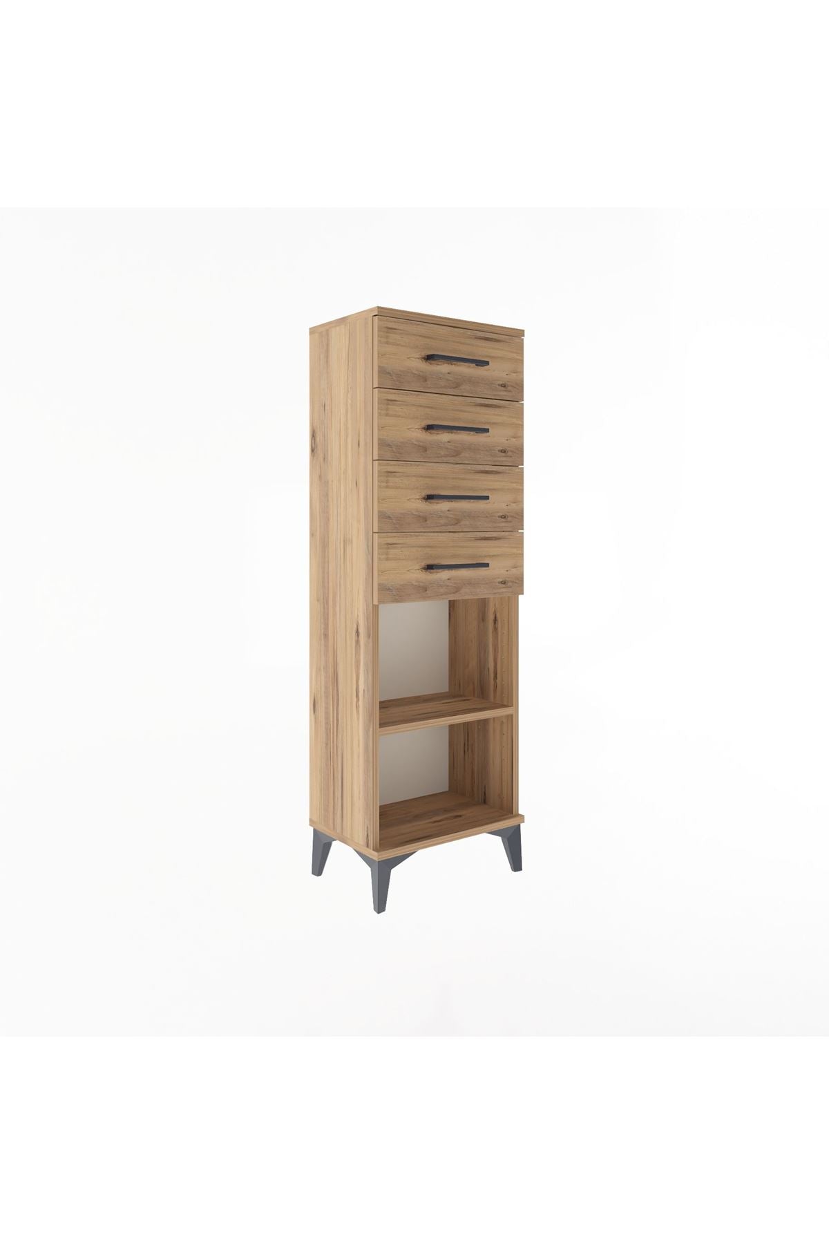 Arges Dolap Tek Raflı 4 Çekmeceli 44x30x134 - S16M073V9A