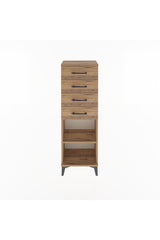 Arges Dolap Tek Raflı 4 Çekmeceli 44x30x134