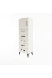 Arges Dolap Tek Raflı 5 Çekmeceli Tek Kapaklı 44x30x134 - S16M074V1A