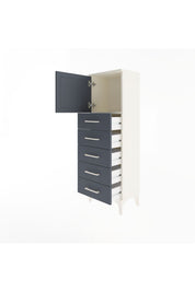 Arges Dolap Tek Raflı 5 Çekmeceli Tek Kapaklı 44x30x134 - S16M074V2A