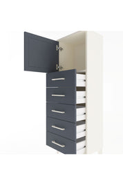 Arges Dolap Tek Raflı 5 Çekmeceli Tek Kapaklı 44x30x134 - S16M074V2A