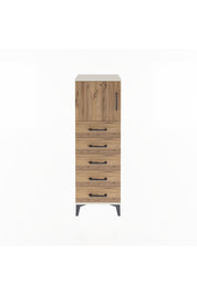 Arges Dolap Tek Raflı 5 Çekmeceli Tek Kapaklı 44x30x134 - S16M074V3A