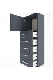 Arges Dolap Tek Raflı 5 Çekmeceli Tek Kapaklı 44x30x134 - S16M074V5A