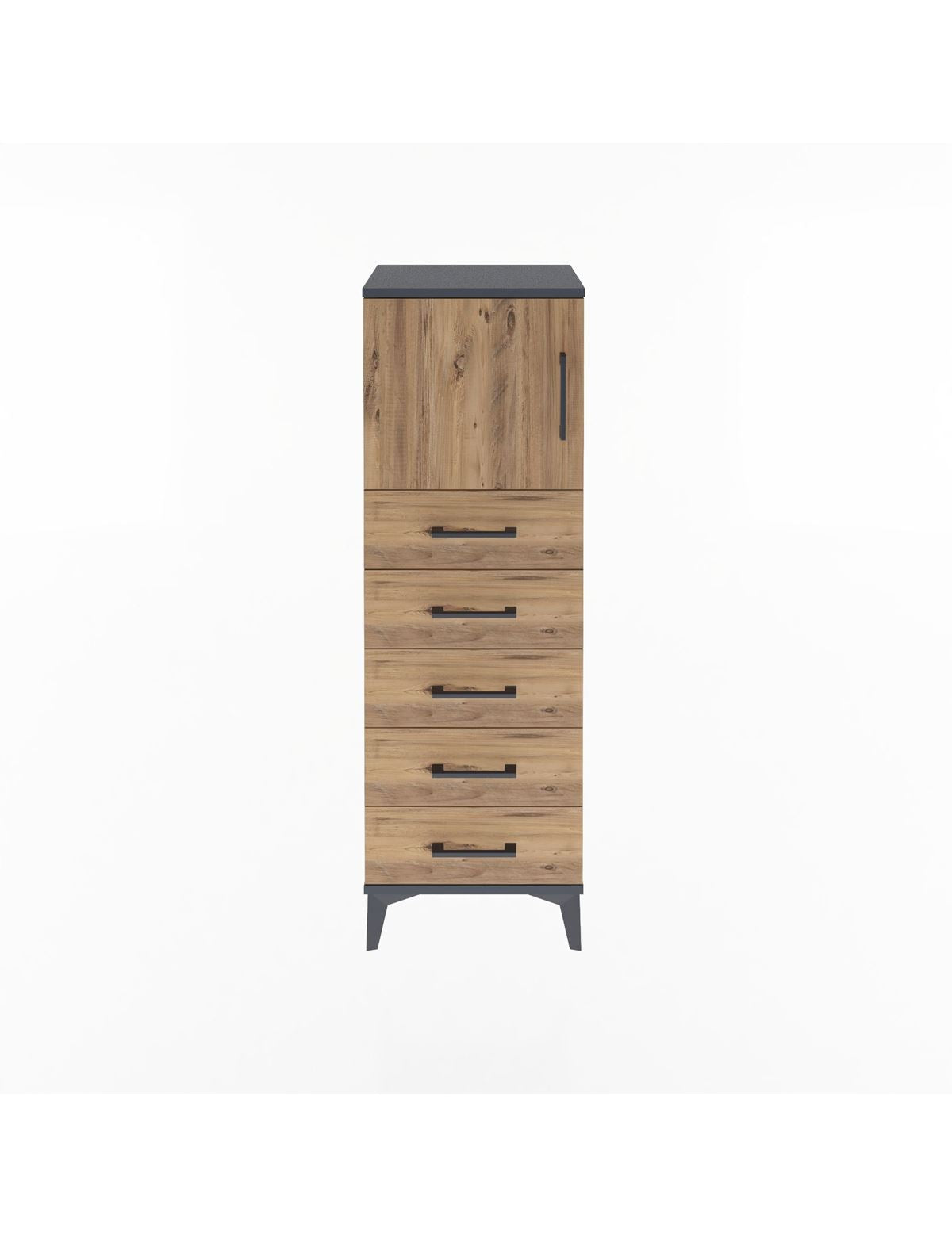 Arges Dolap Tek Raflı 5 Çekmeceli Tek Kapaklı 44x30x134 - S16M074V6A