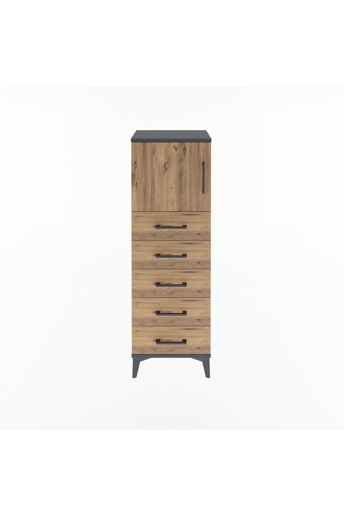 Arges Dolap Tek Raflı 5 Çekmeceli Tek Kapaklı 44x30x134 - S16M074V6A