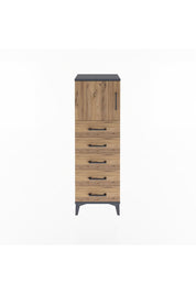 Arges Dolap Tek Raflı 5 Çekmeceli Tek Kapaklı 44x30x134 - S16M074V6A