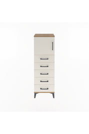 Arges Dolap Tek Raflı 5 Çekmeceli Tek Kapaklı 44x30x134 - S16M074V7A