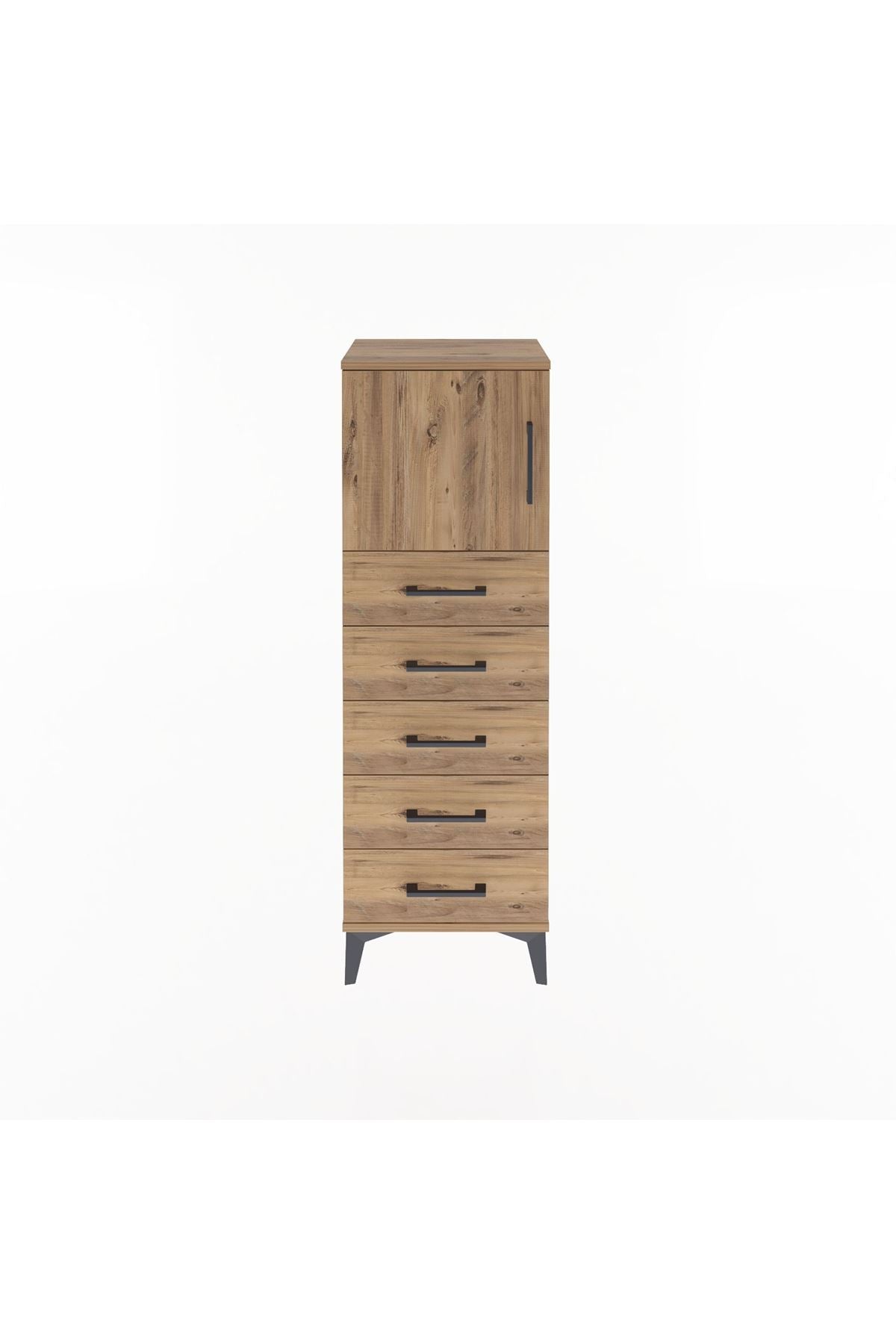 Arges Dolap Tek Raflı 5 Çekmeceli Tek Kapaklı 44x30x134 - S16M074V9A