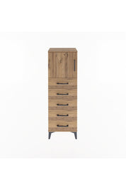 Arges Dolap Tek Raflı 5 Çekmeceli Tek Kapaklı 44x30x134 - S16M074V9A