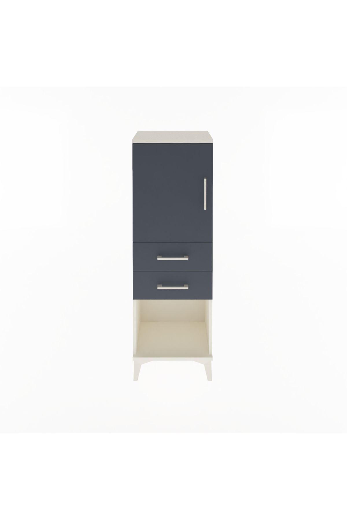 Arges Dolap 2 Raflı 2 Çekmeceli Tek Kapaklı 44x30x134 - S16M038V2A