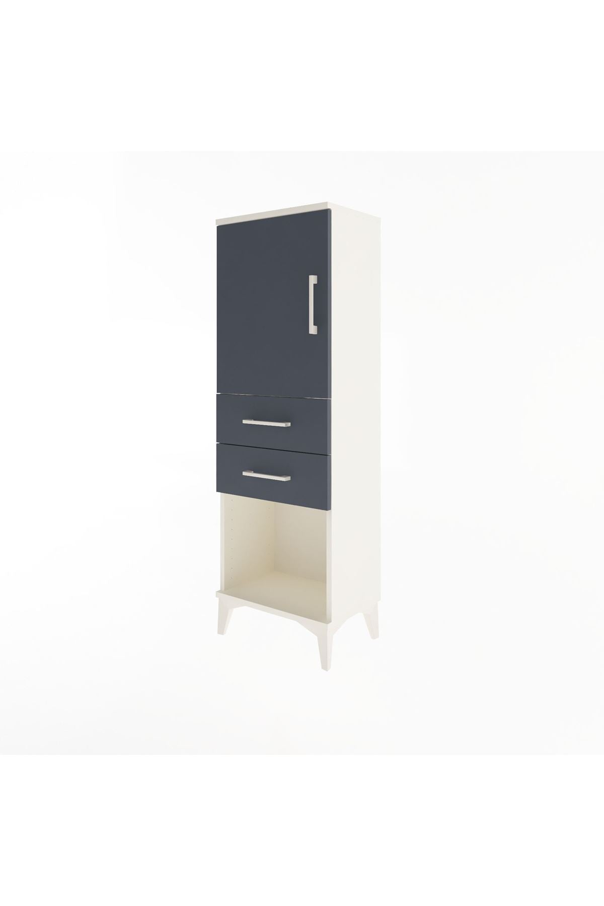 Arges Dolap 2 Raflı 2 Çekmeceli Tek Kapaklı 44x30x134 - S16M038V2A