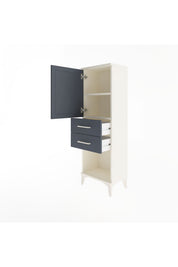 Arges Dolap 2 Raflı 2 Çekmeceli Tek Kapaklı 44x30x134 - S16M038V2A