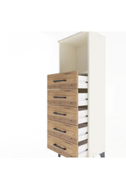 Arges Dolap Tek Raflı 5 Çekmeceli 44x30x134 - S16M075V3A