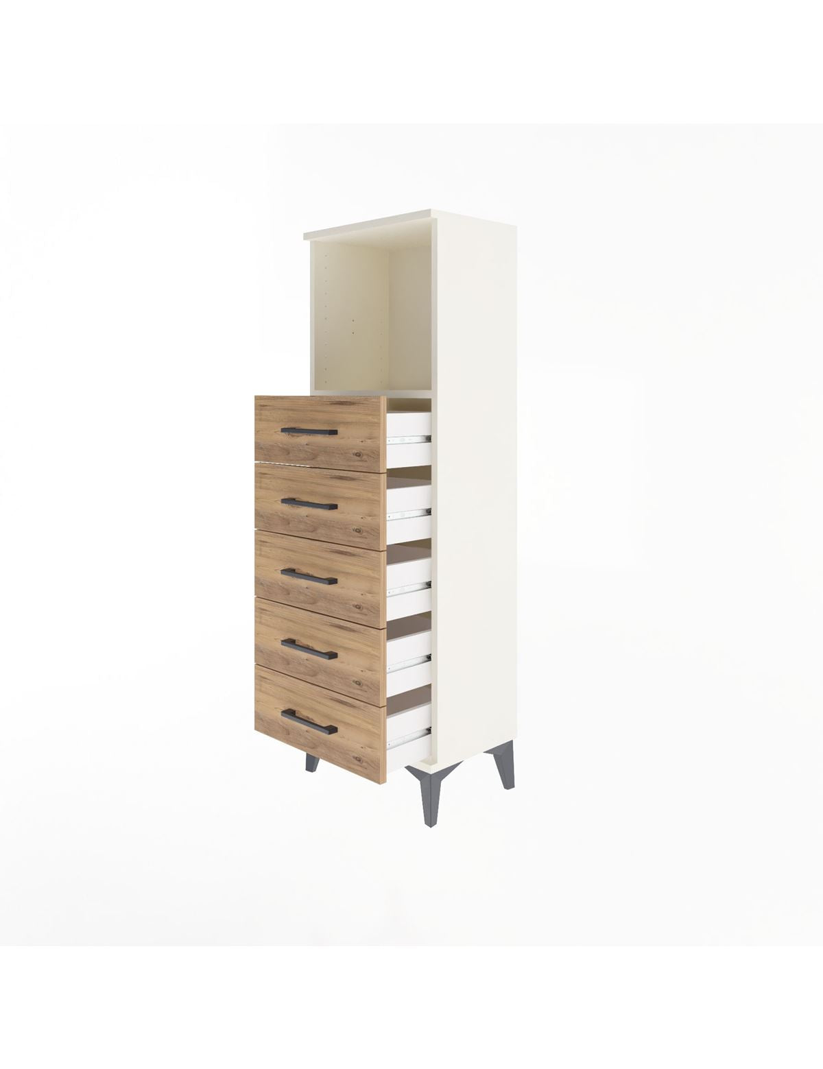 Arges Dolap Tek Raflı 5 Çekmeceli 44x30x134 - S16M075V3A