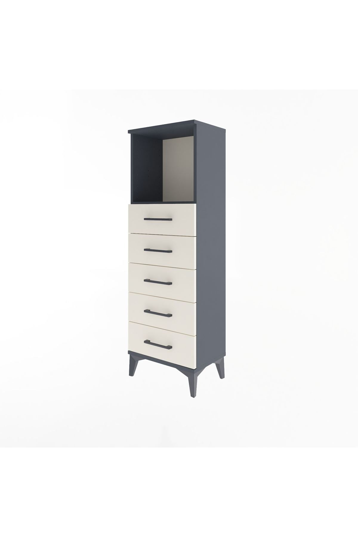 Arges Dolap Tek Raflı 5 Çekmeceli 44x30x134 - S16M075V4A