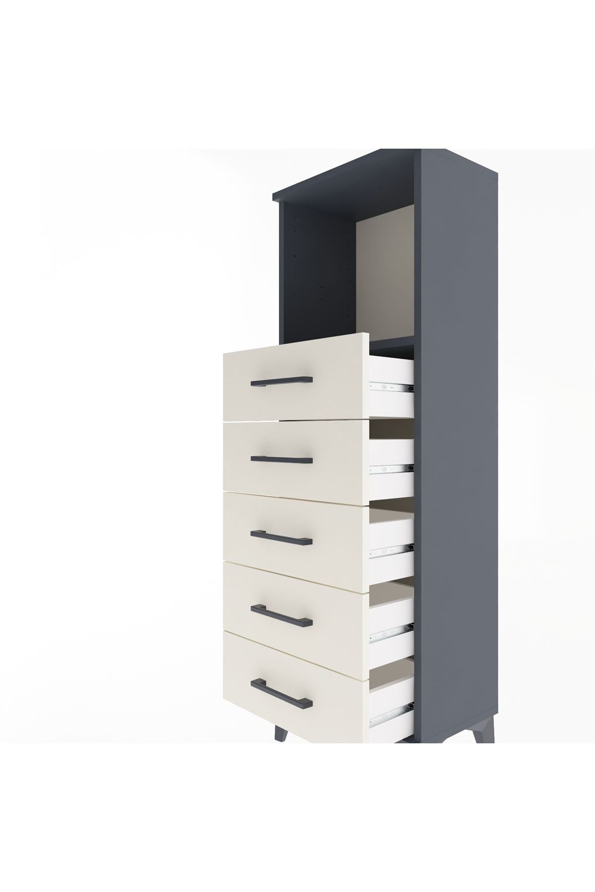Arges Dolap Tek Raflı 5 Çekmeceli 44x30x134 - S16M075V4A
