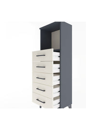 Arges Dolap Tek Raflı 5 Çekmeceli 44x30x134 - S16M075V4A