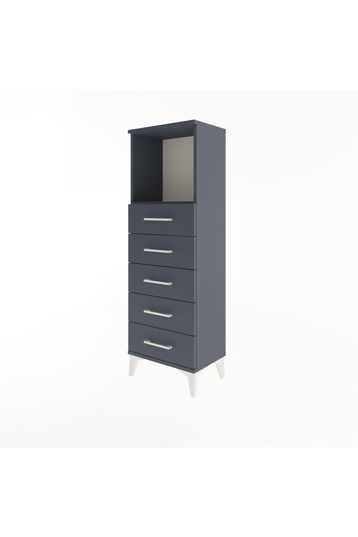 Arges Dolap Tek Raflı 5 Çekmeceli 44x30x134 - S16M075V5A