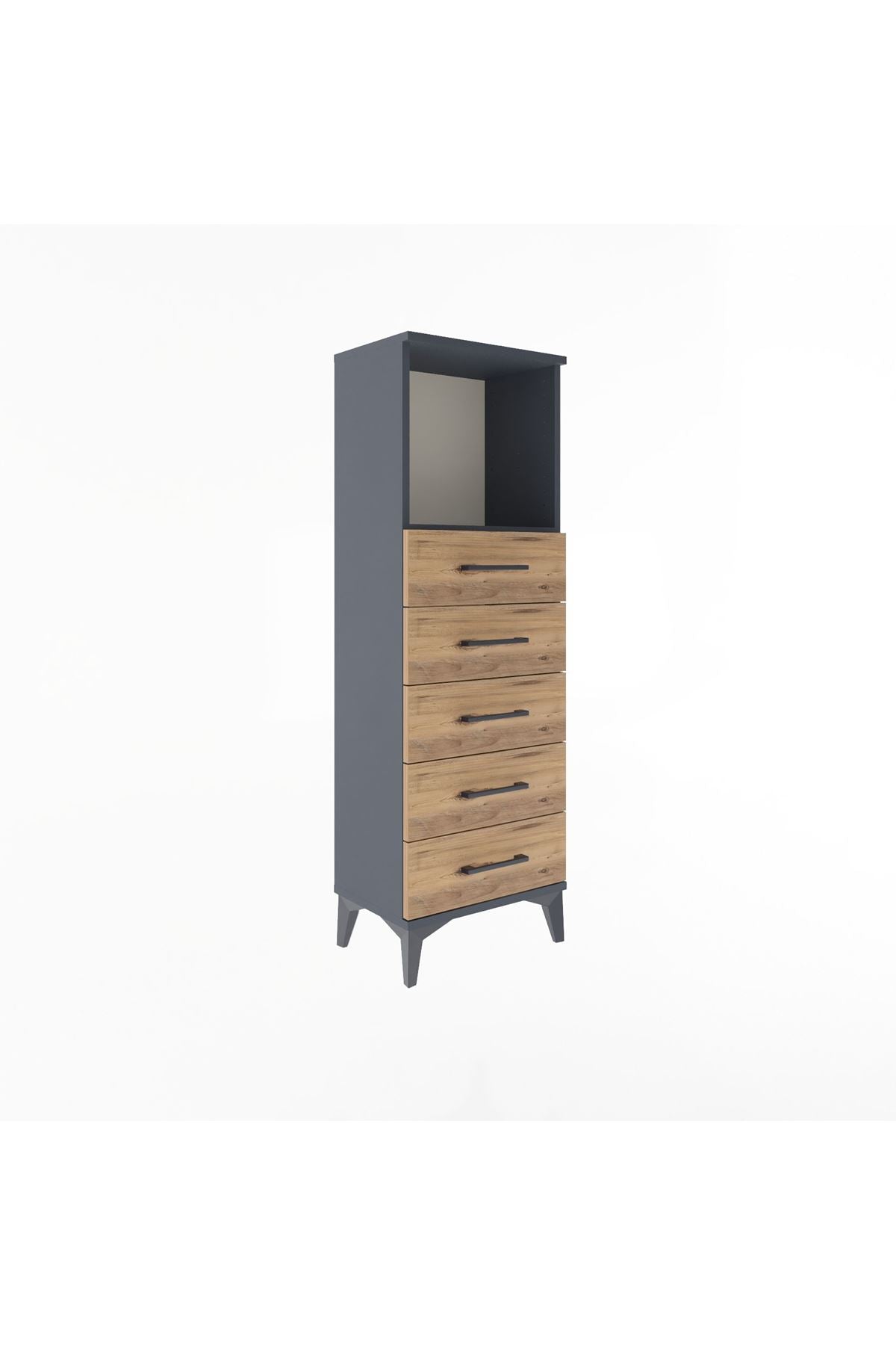 Arges Dolap Tek Raflı 5 Çekmeceli 44x30x134 - S16M075V6A