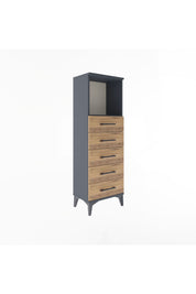 Arges Dolap Tek Raflı 5 Çekmeceli 44x30x134 - S16M075V6A