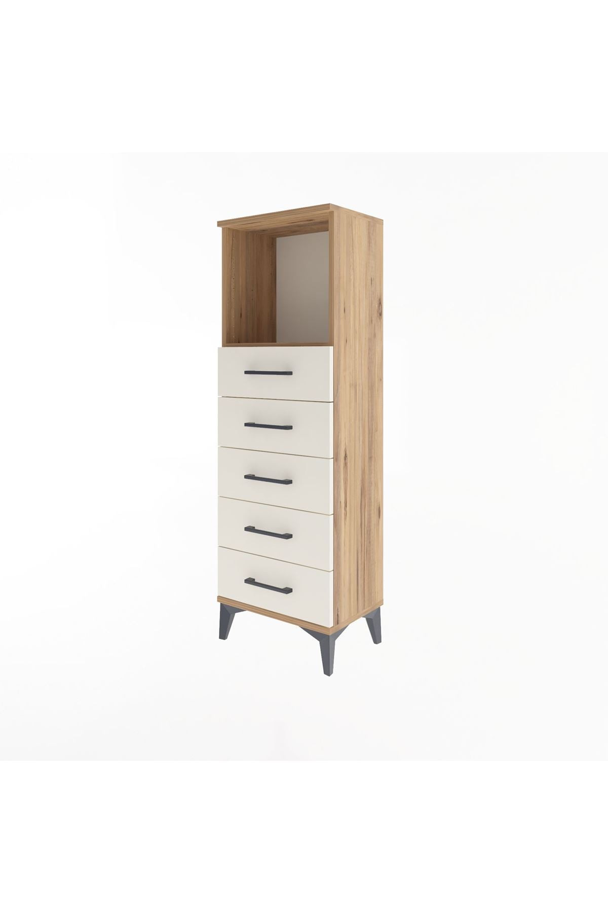 Arges Dolap Tek Raflı 5 Çekmeceli 44x30x134 - S16M075V7A