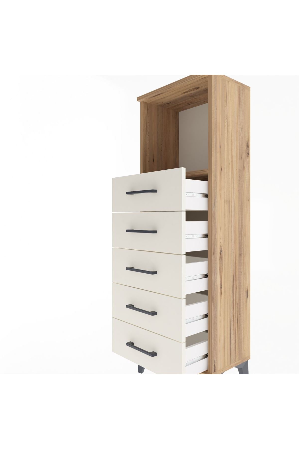 Arges Dolap Tek Raflı 5 Çekmeceli 44x30x134 - S16M075V7A