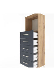 Arges Dolap Tek Raflı 5 Çekmeceli 44x30x134 - S16M075V8A