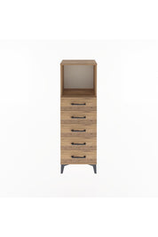 Arges Dolap Tek Raflı 5 Çekmeceli 44x30x134 - S16M075V9A