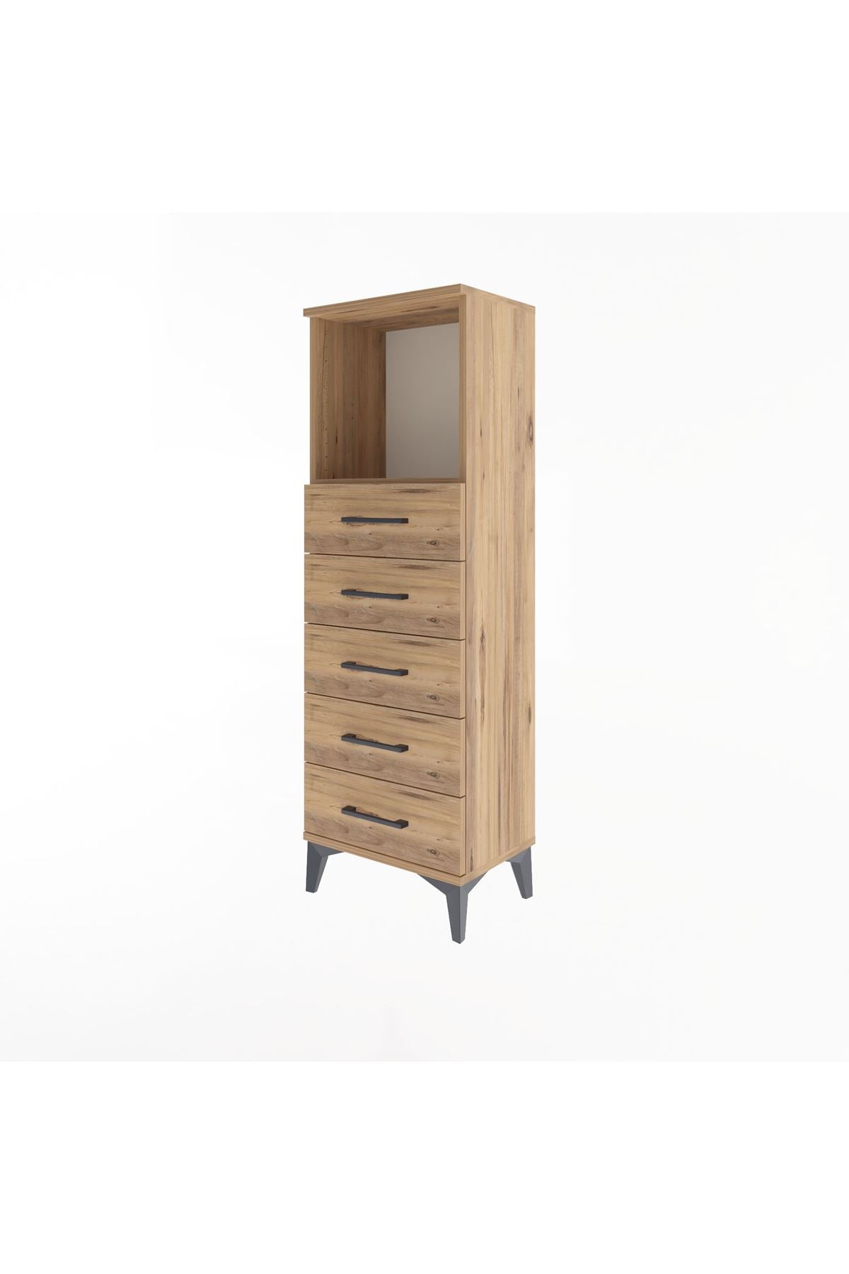 Arges Dolap Tek Raflı 5 Çekmeceli 44x30x134 - S16M075V9A