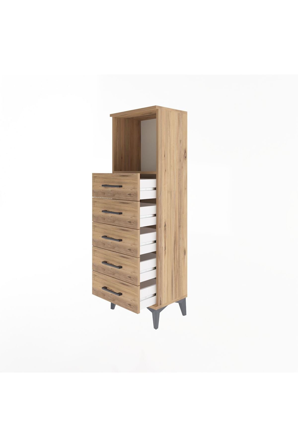 Arges Dolap Tek Raflı 5 Çekmeceli 44x30x134 - S16M075V9A
