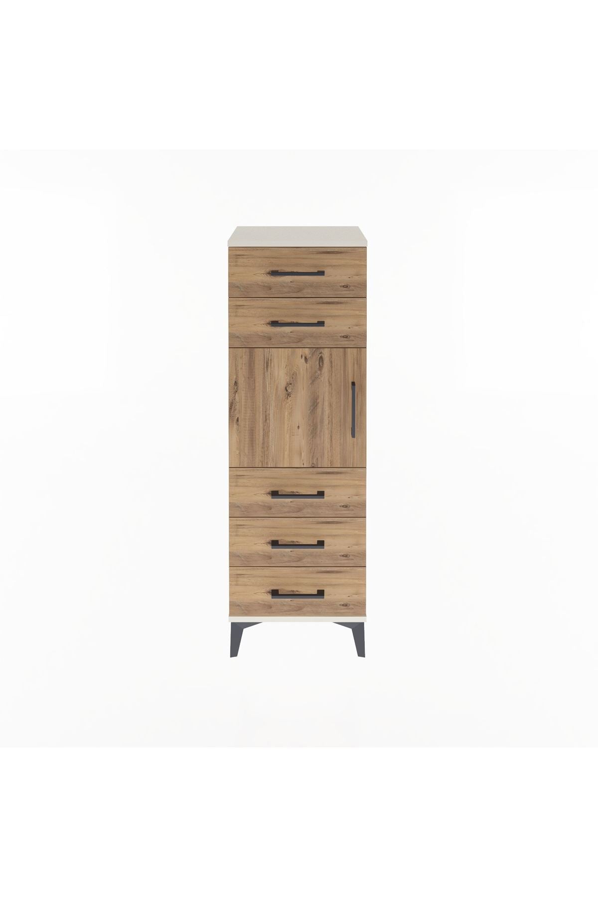 Arges Dolap Tek Raflı 5 Çekmeceli Tek Kapaklı 44x30x134 - S16M076V3A